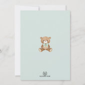 Groen we kunnen wachten tot Teddy Bear Baby shower Kaart (Achterkant)
