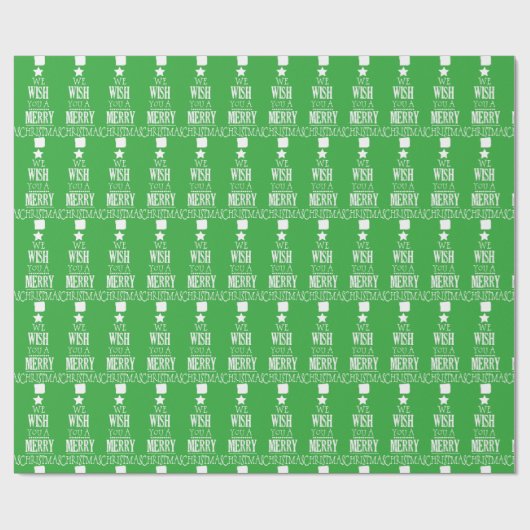 Groen We wensen u een prettig kerstfeest Cadeaupapier (Vlak)