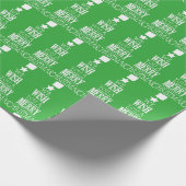 Groen We wensen u een prettig kerstfeest Cadeaupapier (Hoek)