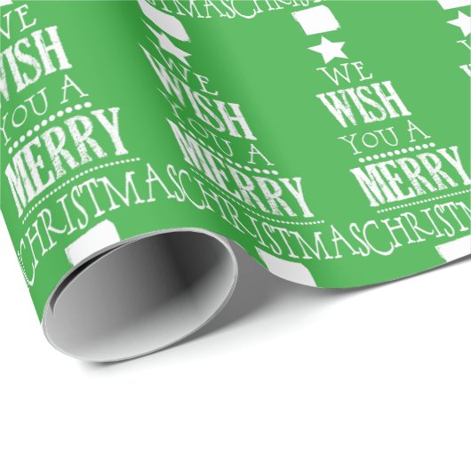 Groen We wensen u een prettig kerstfeest Cadeaupapier (Rol Hoek)