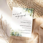 Groen We zijn verloofd Uitnodiging