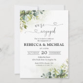 Groen We zijn verloofd Uitnodiging (Voorkant)