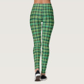 Groen Weave Patroon op Aangepaste Leggings (Achterkant)