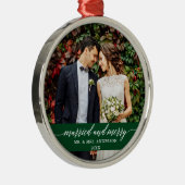 Groen weddenschap en bruinbruidjes metalen ornament (Rechts)