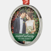 Groen weddenschap en bruinbruidjes metalen ornament (Links)