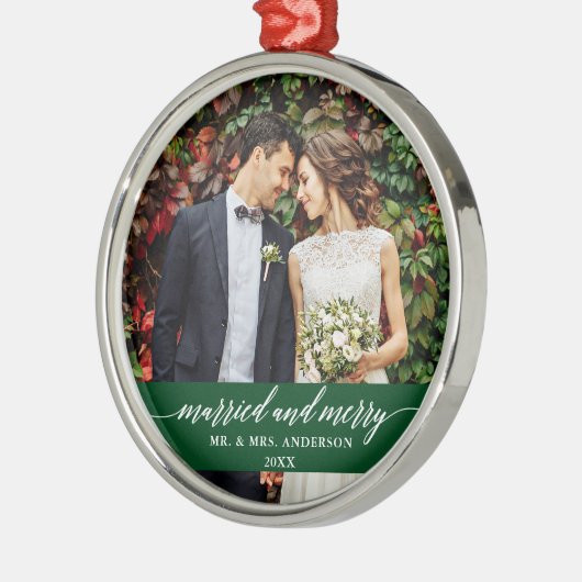 Groen weddenschap en bruinbruidjes metalen ornament (Links)