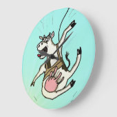 Groen Weenii "COWABUNGEE!" Wandklok (Hoek)