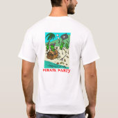 Groen Weenii "Pirate Party"-Shirt (ontwerp op acht T-shirt (Achterkant)