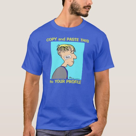 Groen Weenii "Plak dit naar je profiel" Shirt (Voorkant)