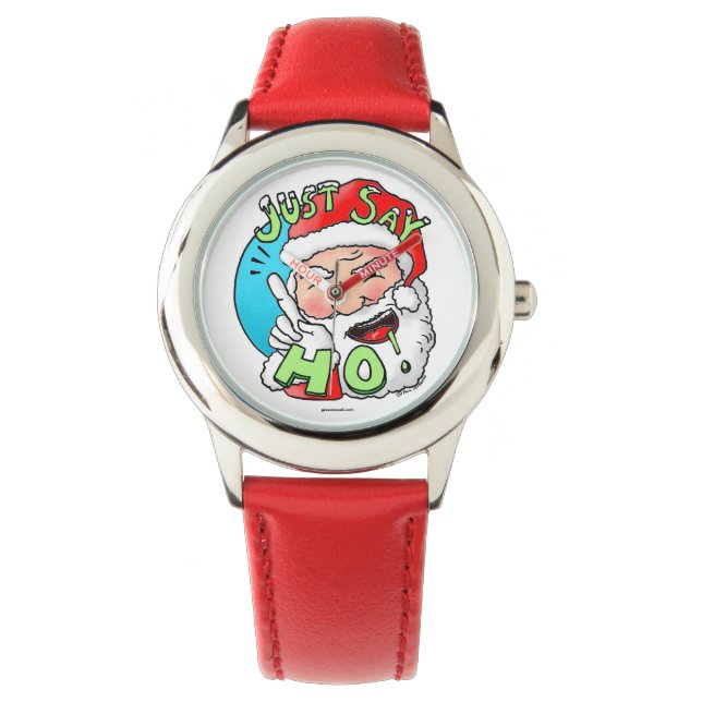 Groen Weenii: "Zeg gewoon HO!" Kind Wristwatch Horloge (Voorkant)