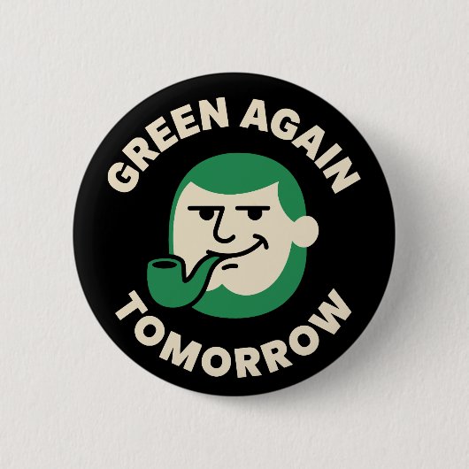 Groen weer morgen Grappige St. Patrick's Dag Ronde Button 5,7 Cm (Voorkant)