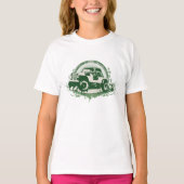 Groen wegvoertuig t-shirt (Voorkant)