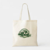Groen wegvoertuig tote bag (Achterkant)