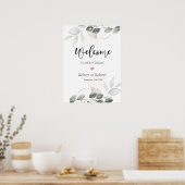 Groen Welkom Trouwkaart Poster (Keuken)