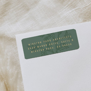 Groen welvarend retouradres voor filialen etiket