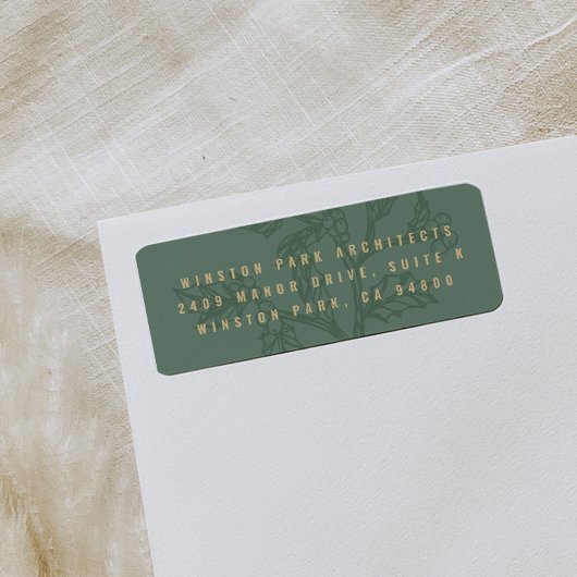 Groen welvarend retouradres voor filialen etiket