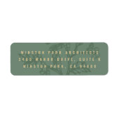 Groen welvarend retouradres voor filialen etiket (Voorkant)