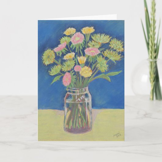 Groen Wenskaart Mums Kaart (Voorkant)