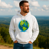 Groen Wereldbol Hoodie