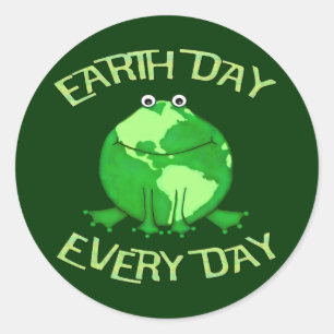 Groen Wereldbol Kikkeromgeving Recyclen sticker