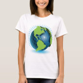 Groen Wereldbol T-shirt (Voorkant)