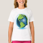 Groen Wereldbol T-shirt (Voorkant)
