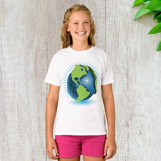 Groen Wereldbol T-shirt