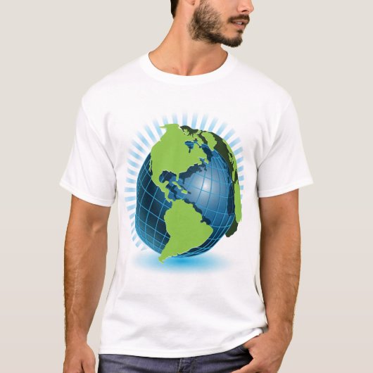 Groen Wereldbol T-shirt (Voorkant)