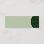 Groen wereldwijd zakendoen mini visitekaartje (Achterkant)