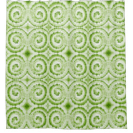 Groen wervelig Abstract douchegordijn