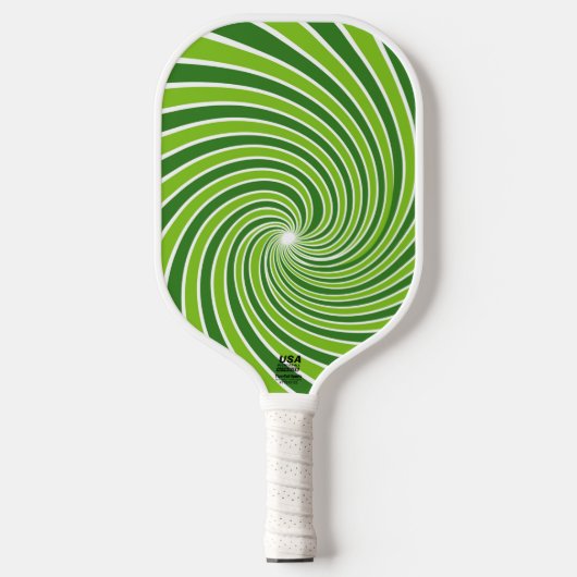 Groen wervelpatroon Retro Pickleball Paddle (Voorkant)