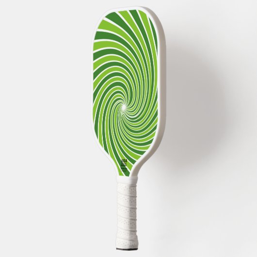 Groen wervelpatroon Retro Pickleball Paddle (Links)