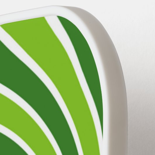 Groen wervelpatroon Retro Pickleball Paddle (Links Detail)