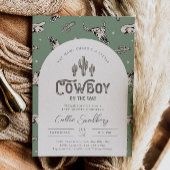 Groen Western Baby shower Uitnodiging