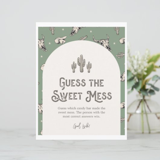 Groen Western Raad de Sweet Mess Douchebord (Staand voorkant)