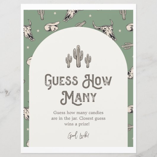 Groen Western Raad hoeveel teken (Voorkant)