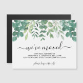 Groen We've Moved Aankondiging Magnetische Kaart (Voorkant / Achterkant)