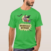 GROEN Whimsally Witchy Basic-T w/QR-code T-shirt (Voorkant)