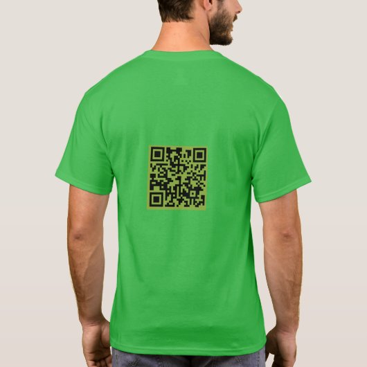 GROEN Whimsally Witchy Basic-T w/QR-code T-shirt (Achterkant)