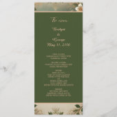 Groen Whimsical Middeleeuws Bos Wedding programma Programmakaart (Voorkant)