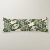 Groen / White Body Kussen w / Achtertuin Vogel (Voorkant)