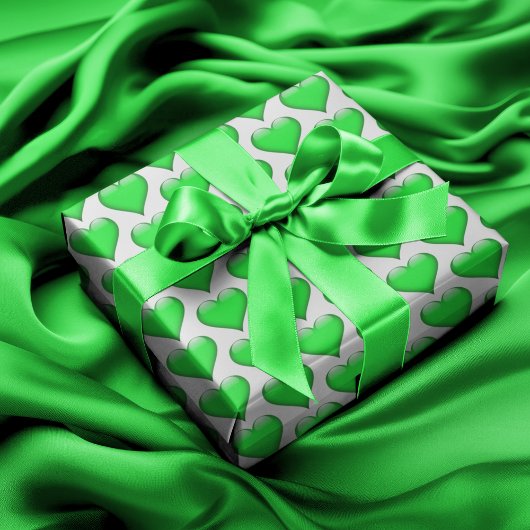 Groen whitepapier voor het hart cadeaupapier