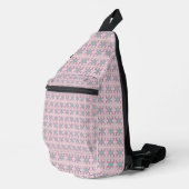 Groen wiel roze sling bag (Rechterhoek)
