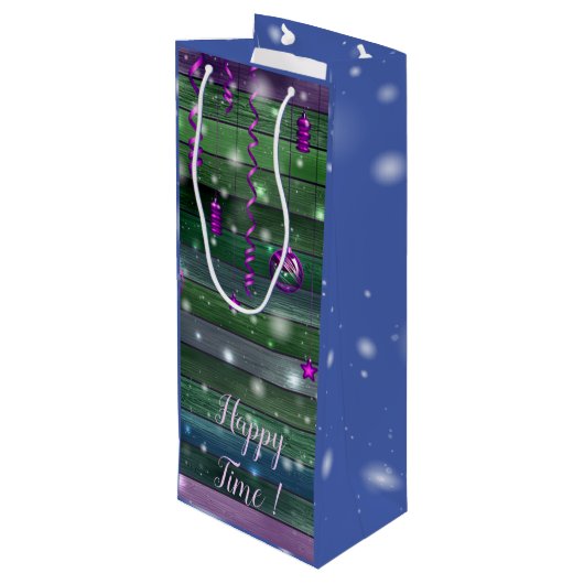 Groen Wijn Cadeautas (Achterkant Gekanteld)