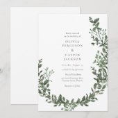 groen wijnstokken tuin bruiloft kaart (Voorkant / Achterkant)