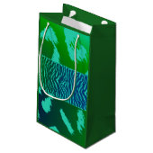 Groen Wild Dier Patroon Klein Cadeauzakje (Achterkant Gekanteld)