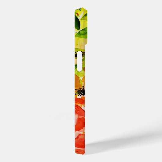 Groen Wildbloeiende koraalbloemen Waterverf Case-Mate iPhone Case (Achterkant / Rechts)