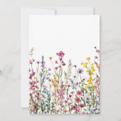  groen Wildbloemen 40e verjaardag Kaart (Achterkant)