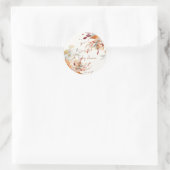 Groen wilde bloemen baby shower ronde sticker (Tas)