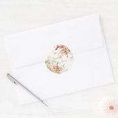 Groen wilde bloemen baby shower ronde sticker (Envelop)